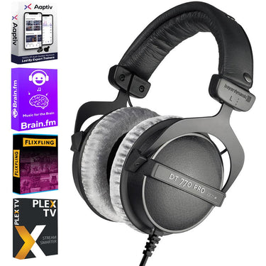 BeyerDynamic DT 770 PRO Closed Dynamic Studio Headphones, 250 Ohms w/ Audio Essentials Bundle