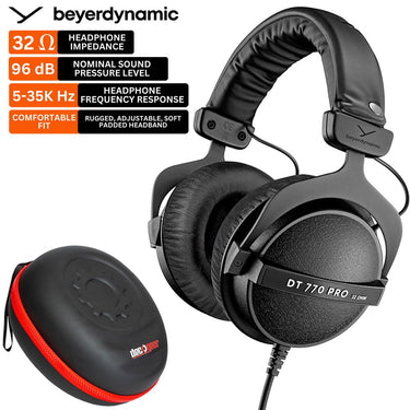 BeyerDynamic DT 770 PRO Closed Dynamic Studio Headphones, 32 Ohms with Case