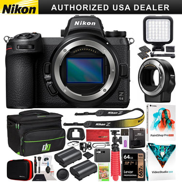 Nikon Z6II Mirrorless Camera Body Full Frame + FTZ Lens Mount Adapter Kit Bundle