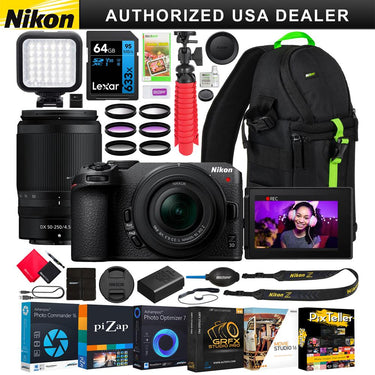Nikon Z30 Mirrorless Camera with 2 Lens Kit NIKKOR Z DX 16-50mm VR +50-250mm VR Bundle
