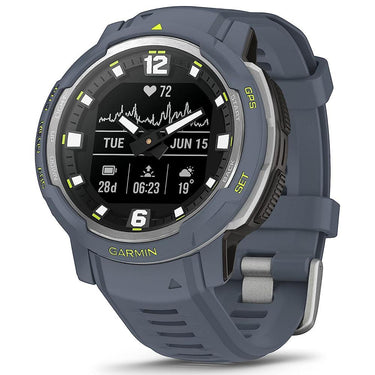 Garmin Instinct Crossover Rugged Hybrid Smartwatch Blue Granite+2 Year Warranty