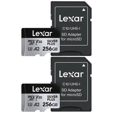 Lexar 256GB Professional Silver Plus microSDXC Card 2 Pack