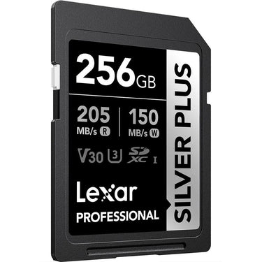 Lexar 256GB Professional SILVER PLUS UHS-I SDXC Memory Card 3 Pack