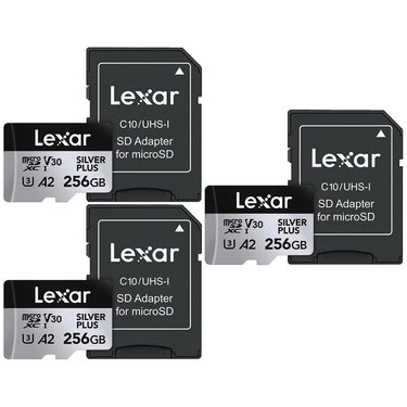 Lexar 256GB Professional Silver Plus microSDXC Card 3 Pack