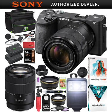 Sony a6600 Mirrorless Camera 4K APS-C ILCE-6600MB 18-135mm Lens Accessory Bundle