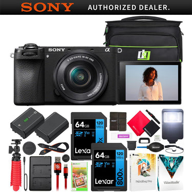 Sony a6700 Alpha APS-C Mirrorless Camera 26MP 4K with 16-50mm Lens Kit + Pro Bundle