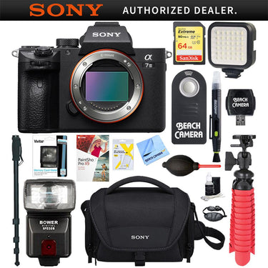 Sony a7III Mirrorless Digital Camera Body + 64GB Memory & Flash Accessory Bundle