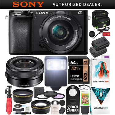 Sony a6100 Mirrorless Camera 4K APS-C ILCE-6100LB 16-50mm Lens Accessory Bundle