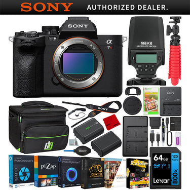Sony a7R V Alpha Full Frame Mirrorless Camera Body ILCE-7RM5 + Speedlite & Bag Bundle