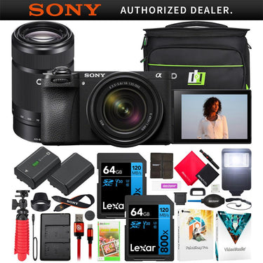 Sony a6700 Alpha APS-C 4K Mirrorless Camera + 18-130mm & 55-210mm 2 Lens Kit Bundle