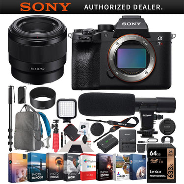 Sony a7R IV Mirrorless Camera + 50mm F1.8 Full-frame Prime Lens SEL50F18F Bundle