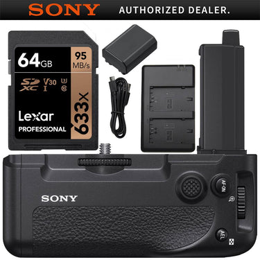 Sony VG-C4EM Vertical Battery Grip for Alpha a7R IV, a7 IV, a9 II a7S III, One Bundle