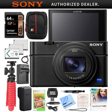 Sony Cyber-Shot DSC-RX100 VII Camera Kit DSC-RX100M7 Triple Battery 64GB Pro Bundle