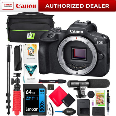 Canon EOS R100 Mirrorless Camera Body 24.1 MP 4K APS-C Kit with Pro Accessory Bundle