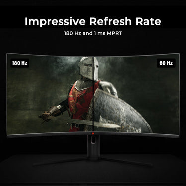 Deco Gear 34" 3440x1440 21:9 Ultrawide Curved Monitor, 180Hz, HDR10, 4000:1 Starter Bundle