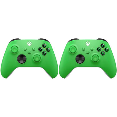 Microsoft QAU-00090 Xbox Wireless (Velocity Green) Dual Controller Bundle