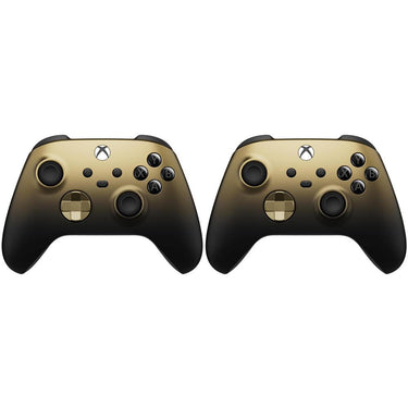 Microsoft QAU-00121 Xbox Wireless (Gold Shadow Special Edition) Dual Controller Bundle