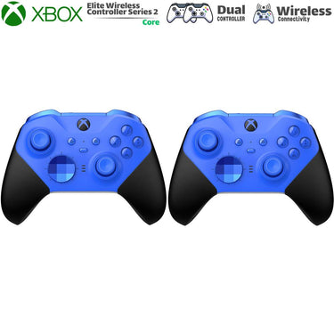 Microsoft RFZ-00017 Xbox Elite Wireless Controller Series 2 (Blue) Dual Controller Bundle