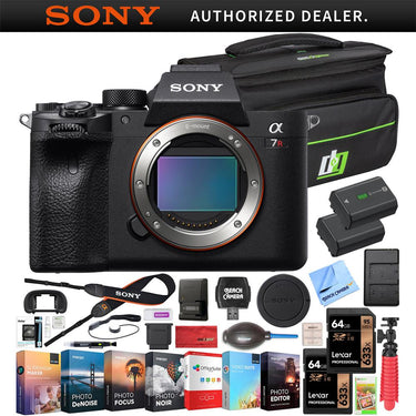 Sony a7R IV Alpha Mirrorless 4K Camera + Deco Gear Case Extra Battery Kit Bundle
