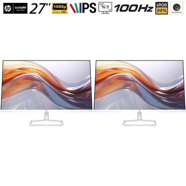 Hewlett Packard 527sa Series 5 27" FHD 1080p 16:9 IPS Dual Monitors with Speakers