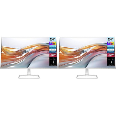 Hewlett Packard 524sw Series 5 23.8" FHD 1080p 16:9 5ms 100Hz IPS Dual Monitor Bundle