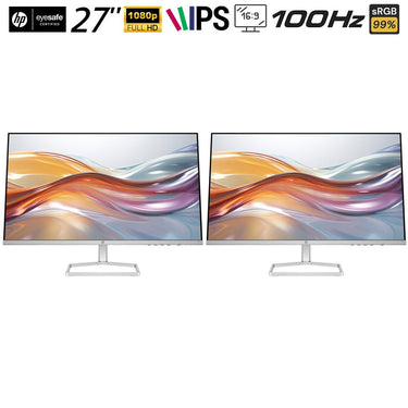 Hewlett Packard 527sf Series 5 27" FHD 100Hz 1500:1 5ms IPS Dual Monitor Bundle