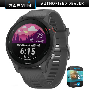 Garmin Forerunner 255 GPS Smartwatch Slate Gray with 2 Year Extended Warranty