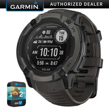 Garmin Instinct 2X Solar Rugged GPS Smartwatch Graphite with 2 Year Warranty