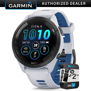 Garmin Forerunner 265 GPS Smartwatch Whitestone/Tidal Blue with 2 Year Warranty
