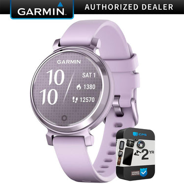 Garmin Lily 2 Smartwatch Metallic Lilac w/ Lilac Silicone Band + 2 Year Warranty