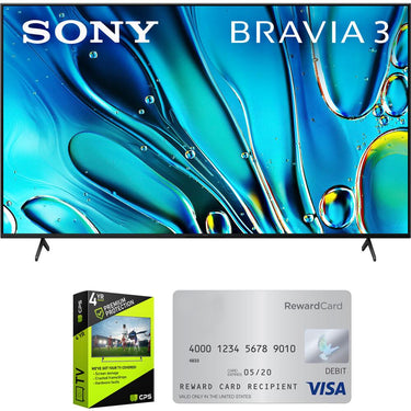 Sony BRAVIA 3 K50S30 50" 4K LED TV (2024) Bundle w/ 4 Yr Warranty +$50 Gift Card
