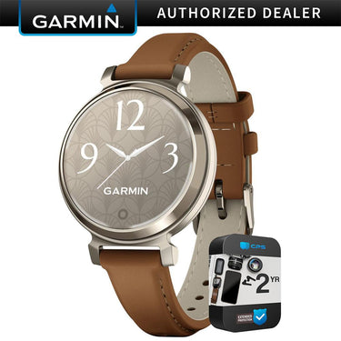 Garmin Lily 2 Classic Cream Gold w/ Tan Leather Band Smartwatch+2 Year Warranty