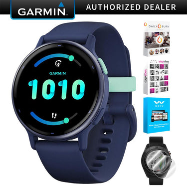 Garmin 010-02862-12 Vivoactive 5 Fitness Smartwatch, Navy w/ Accessories Kit