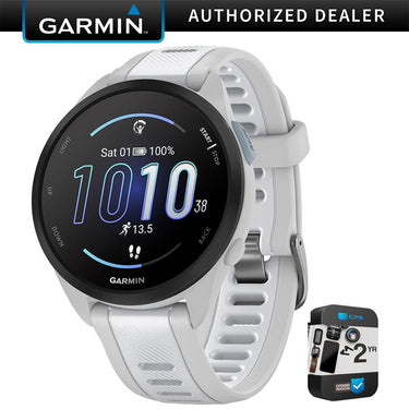 Garmin Forerunner 165 Smart Sport Watch, Mist Gray + Whitestone w/ Warranty Bundle