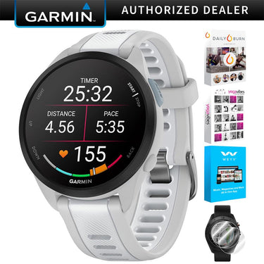 Garmin 010-02863-31 Forerunner 165 Music Smart Sport Watch w/ Fitness Bundle