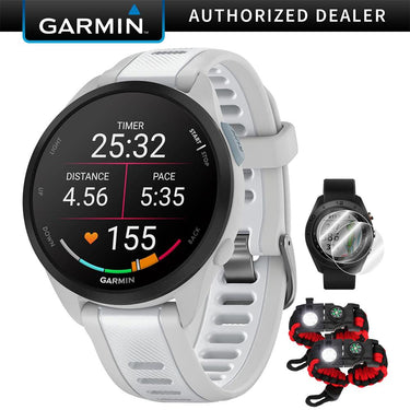 Garmin 010-02863-31 Forerunner 165 Music Smart Sport Watch w/ Accessories Bundle