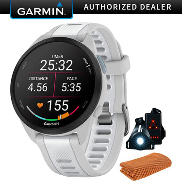 Garmin 010-02863-31 Forerunner 165 Music Smart Sport Watch w/ Accessories Bundle