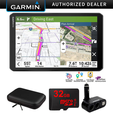 Garmin dezl OTR820 8" GPS Truck Navigator, Satellite Imagery w/ Accessories Bundle