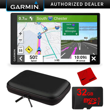 Garmin DriveSmart 76 7" Car GPS Navigator (010-02470-00) Bundle with 10" Hard EVA Case