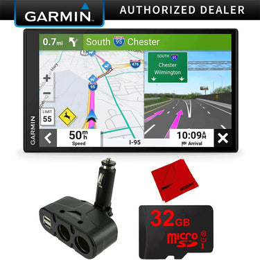 Garmin DriveSmart 76 7" Car GPS Navigator (010-02470-00) Bundle with USB Car Charger