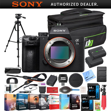 Sony a7 III Alpha Mirrorless 4K Camera + Deco Gear Case & Extra Battery Kit Bundle