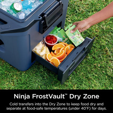Ninja FB131BL FrostVault 30qt Hard Cooler with Dry Zone, Lakeshore Blue - Refurbished