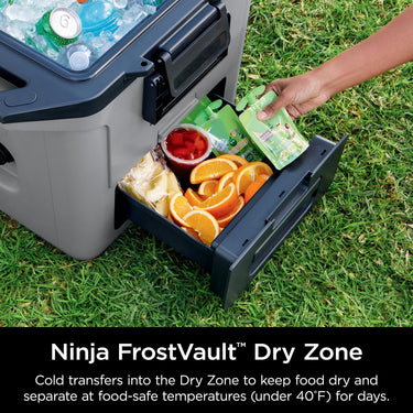 Ninja FB131GY FrostVault 30qt Hard Cooler with Dry Zone, Slate Gray - Refurbished