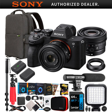 Sony a7 IV Full Frame Mirrorless Camera + FE 50mm F2.5 G Lens Kit SEL50F25G Bundle