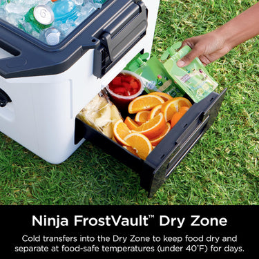 Ninja FB131WH FrostVault 30qt Hard Cooler with Dry Zone, Cloud White - Refurbished