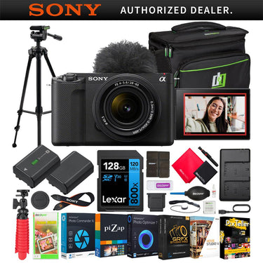 Sony ZV-E1 Full Frame Mirrorless Vlog Camera Black + 28-60mm Lens +Accessories Bundle