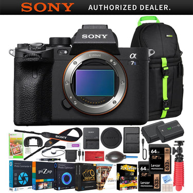 Sony a7s III Mirrorless 4K Camera Body + 128GB Backpack Kit Extra Battery Bundle