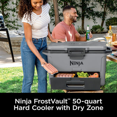 Ninja FB151GY FrostVault 50qt Hard Cooler with Dry Zone, Slate Gray - Refurbished