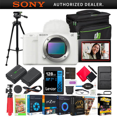 Sony ZV-E1 Full Frame Mirrorless Vlog Camera Body ILCZV-E1/W + Accessories Kit Bundle