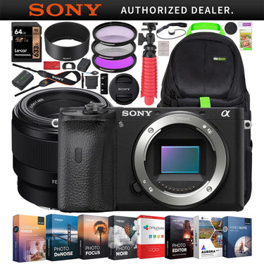 Sony a6600 Mirrorless Camera 4K Body + FE 50mm F1.8 Lens Kit SEL50F18F Bundle